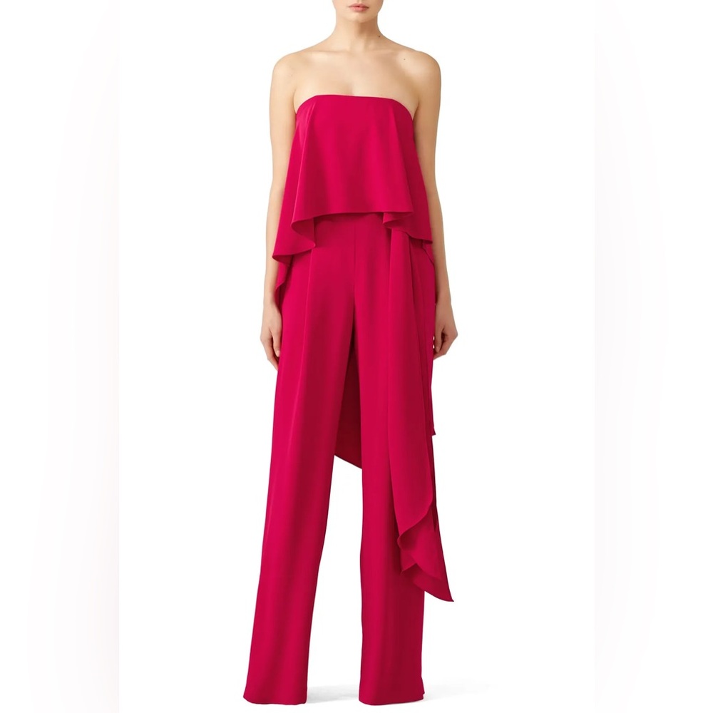 HALSTON HERITAGE FLOW JUMPSUIT - SIZE 8 - WILDBERRY